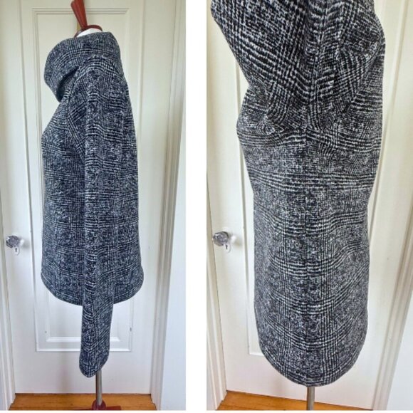 J. CREW Black Printed Funnel Neck Pullover Size M - Picture 5 of 9